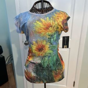 metropolitan museum of art monet sunflower top